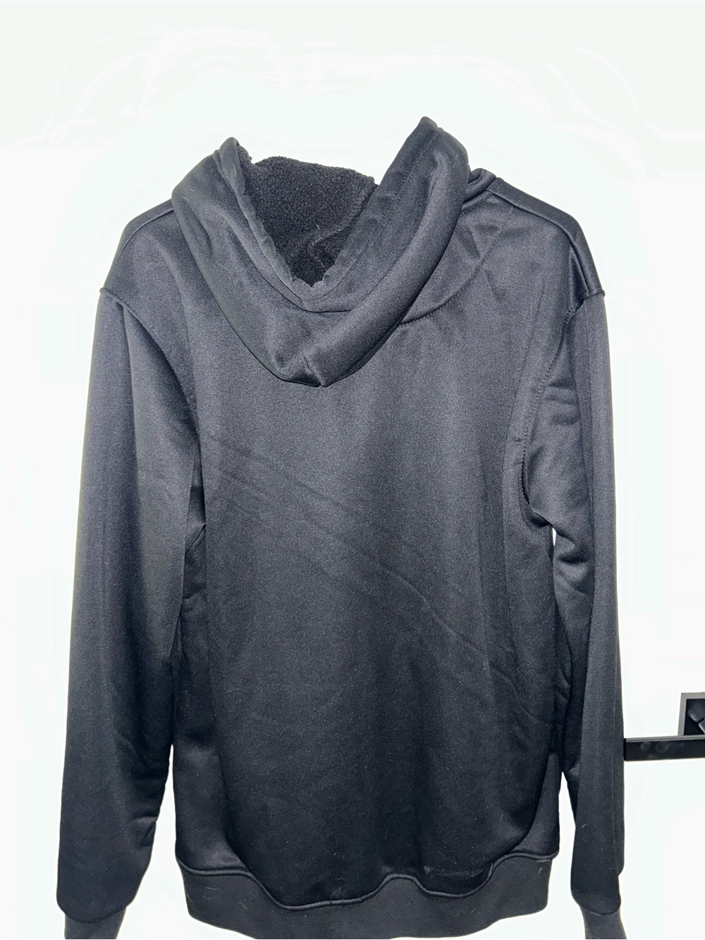 Men's Black Hoodie with New York Embossed Front - Picture 4 of 6